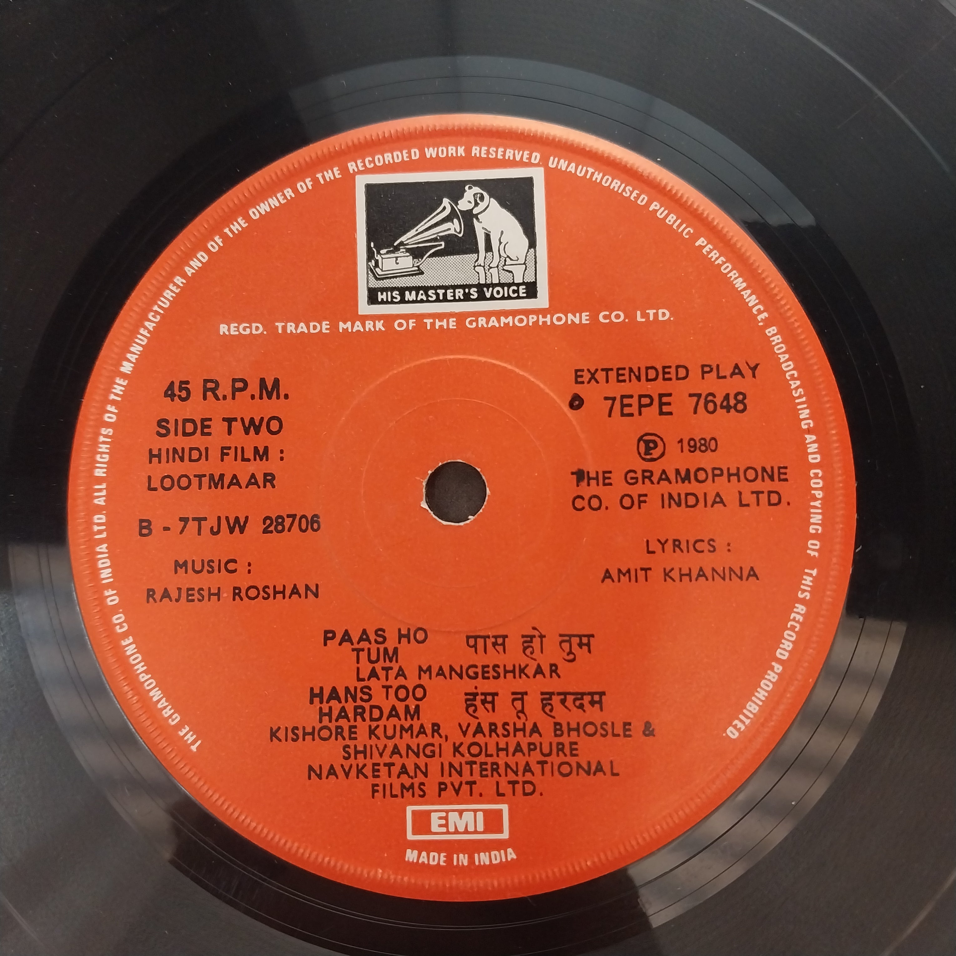 Rajesh Roshan - Lootmaar (45rpm)