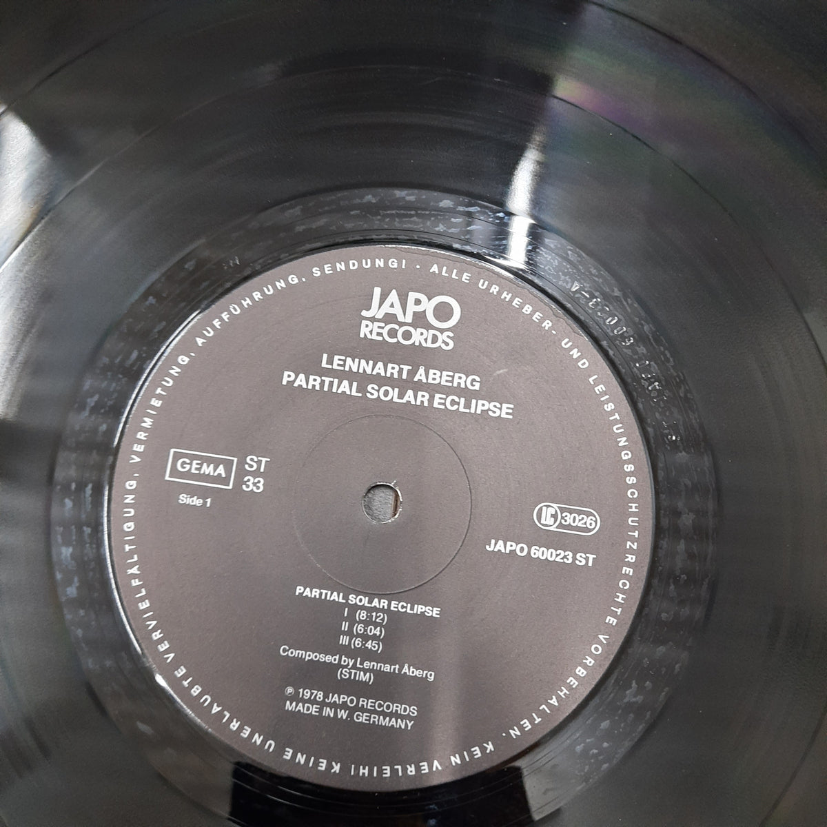 Lennart Aberg - Partial Solar Eclipse (Vinyl)