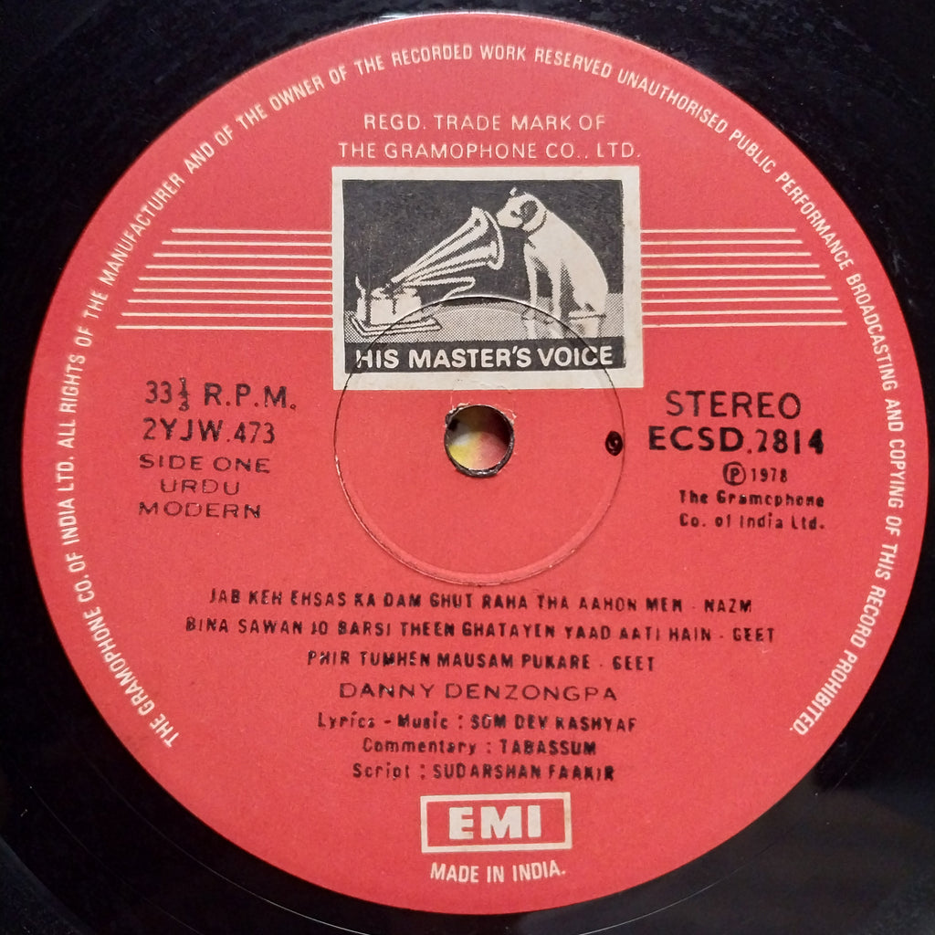Danny Denzongpa  - Nazm, Geet & Ghazals (Vinyl)