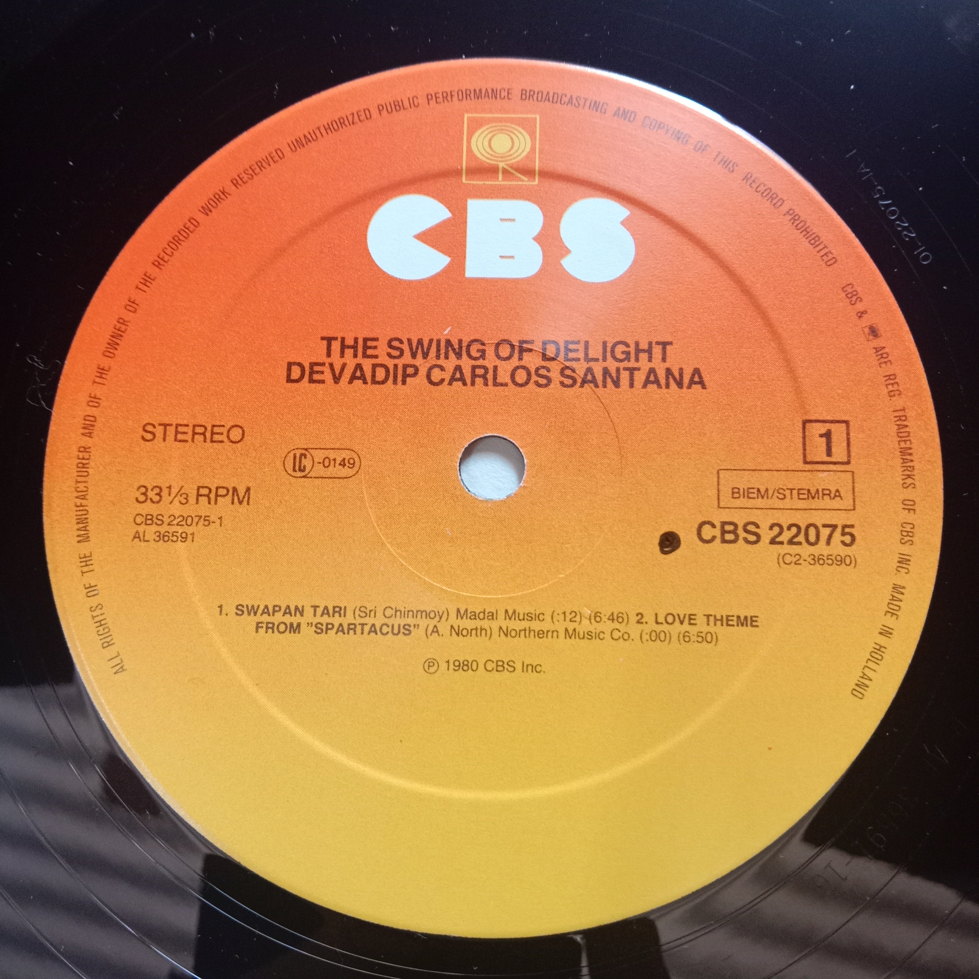 Devadip Carlos Santana - The Swing Of Delight (Vinyl)