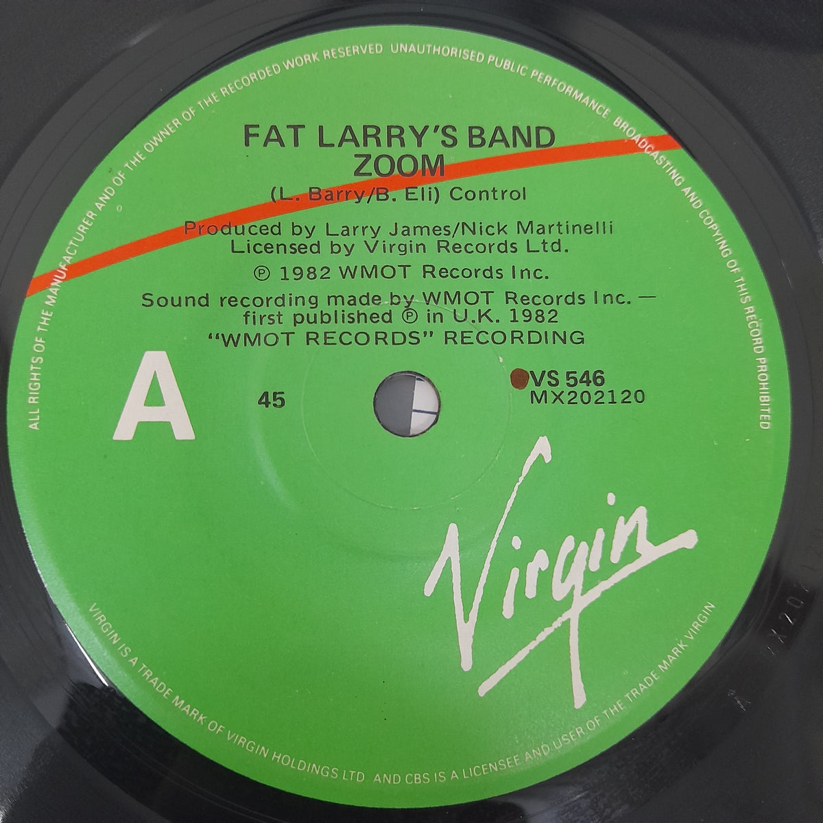 Fat Larry's Band - Zoom (45-RPM)