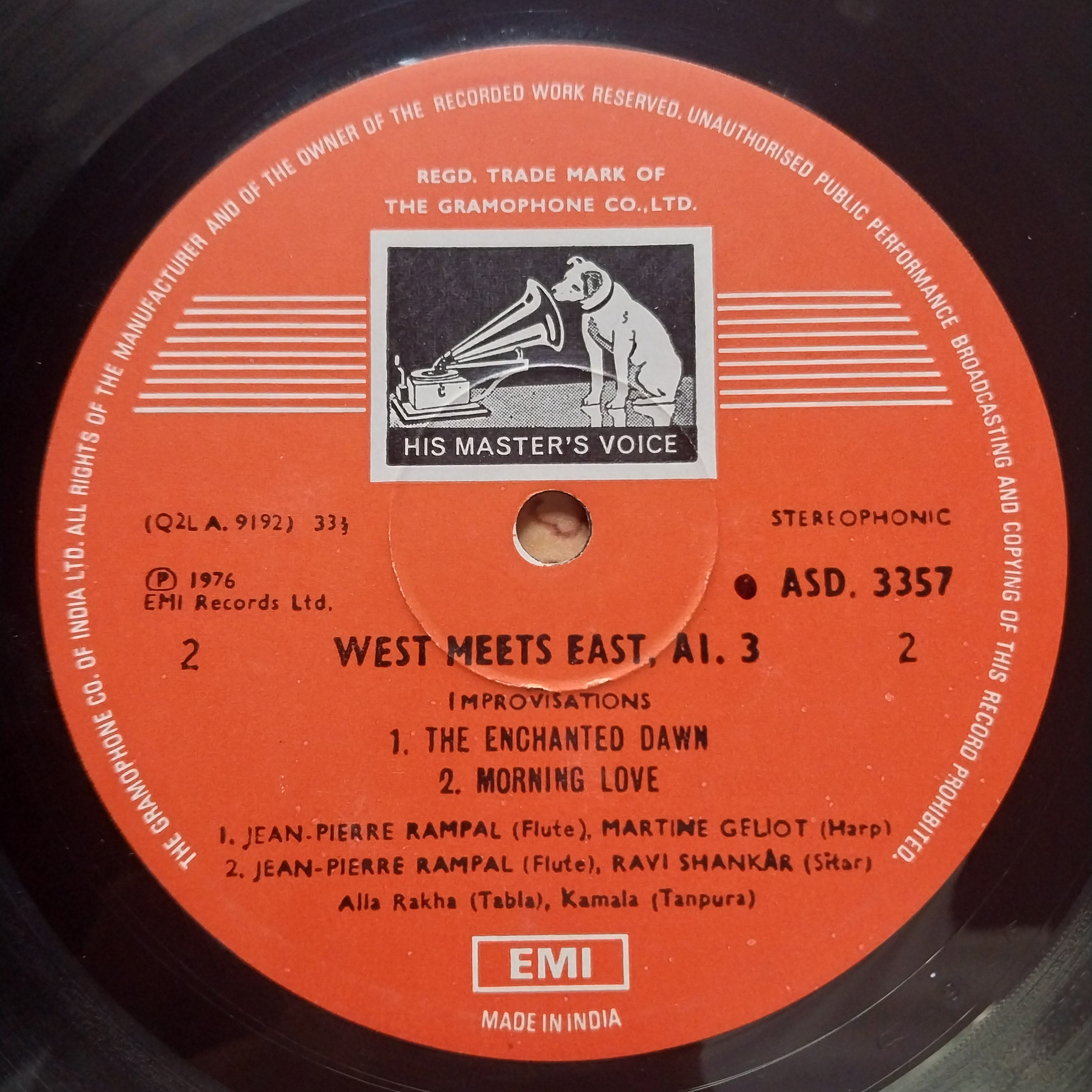 Yehudi Menuhin - Ravi Shankar - Jean-Pierre Rampal  - Improvisations - West Meets East - Album 3 (Vinyl)