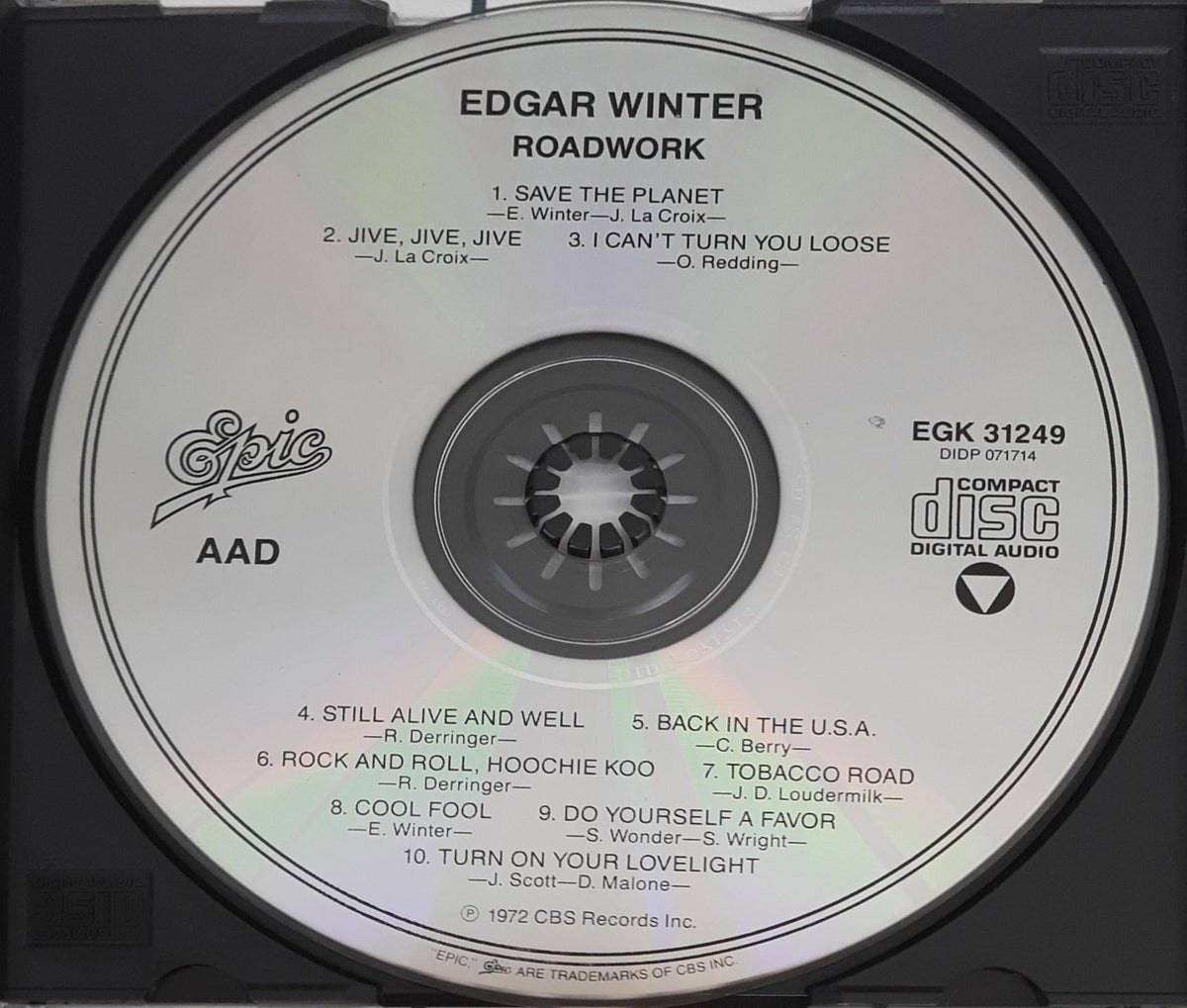 Edgar Winter's White Trash ,Featuring Jerry LaCroix, Rick Derringer, Johnny Winter  - Roadwork  (CD)