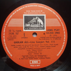 Ghulam Ali  - Live Concert • Vol. III (Vinyl)