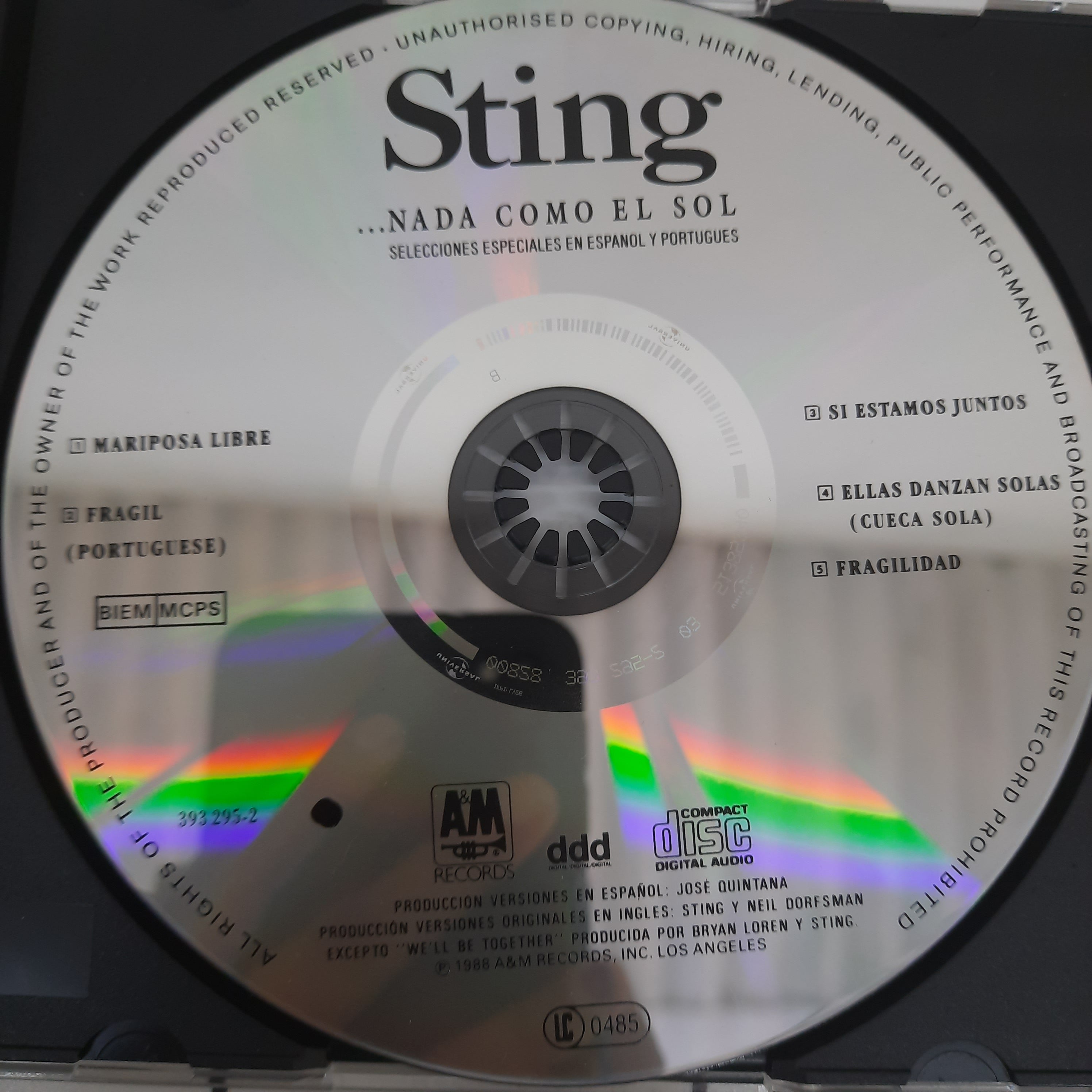 Sting - ...Nada Como El Sol (Selecciones Especiales En Espanol Y Portugues) (CD)