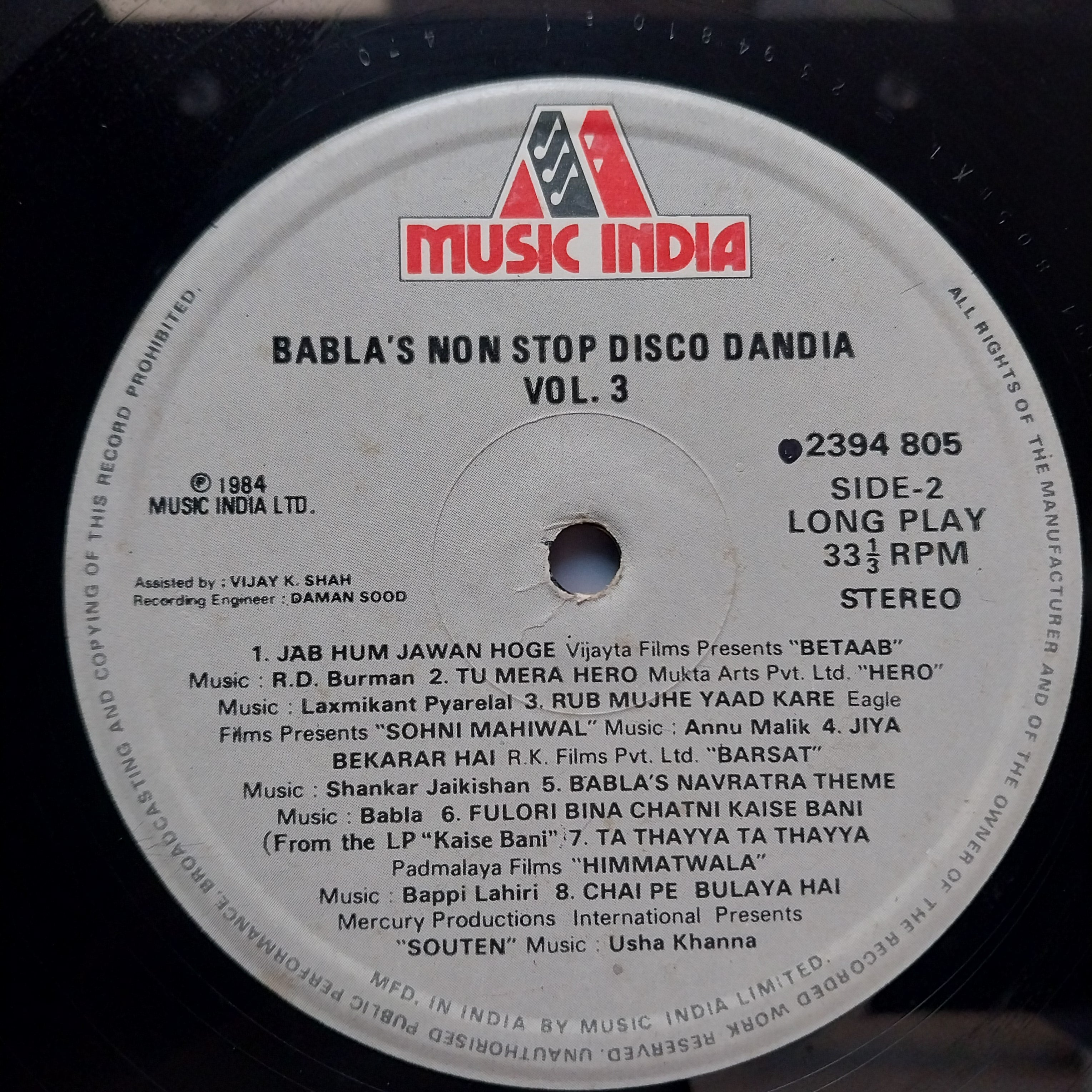 Babla - Non Stop Disco Dandia Vol. 3 (Vinyl)