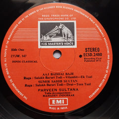 Parveen Sultana - Raga: Salakh Barari Todi • Raga: Lalita • Khamaj Thumri (Vinyl)