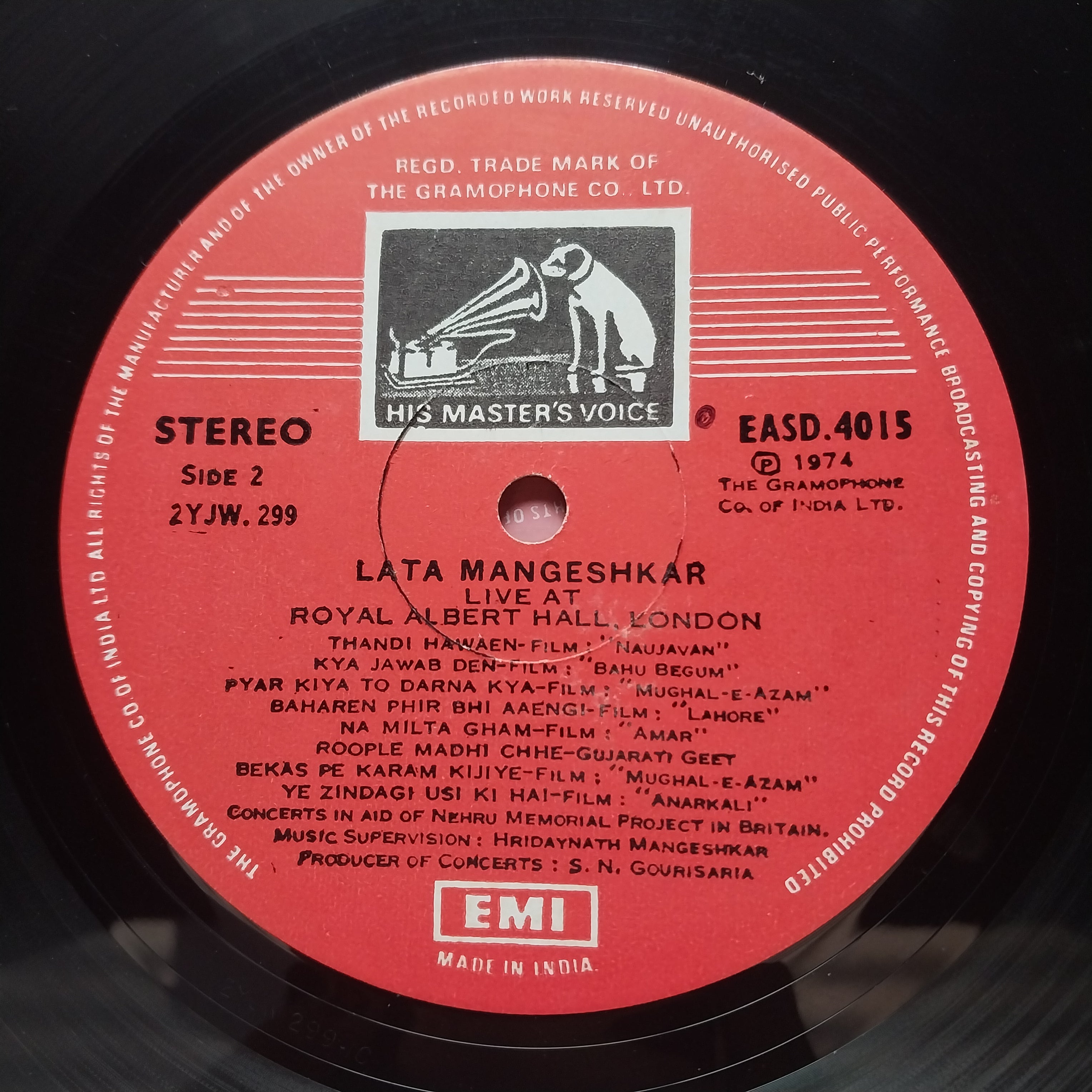 Lata Mangeshkar  - Live At Royal Albert Hall, London (Vinyl)