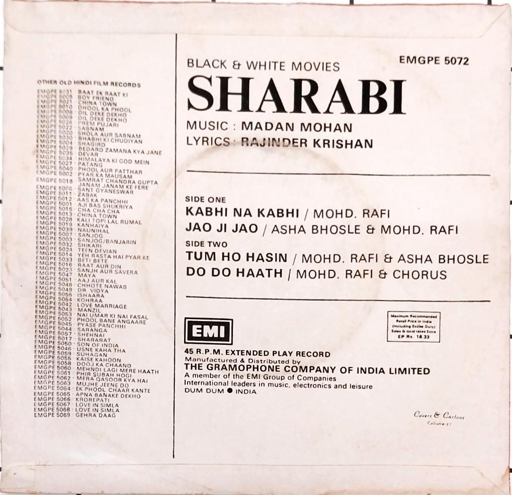 Madan Mohan - Sharabi (45-RPM)