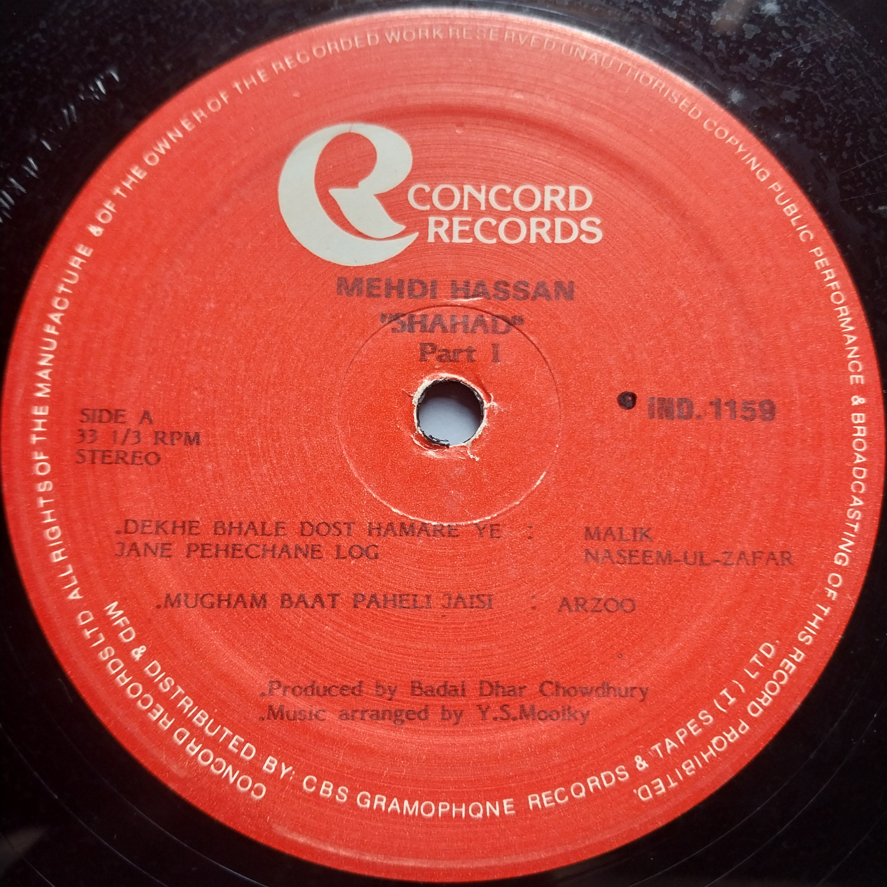 Mehdi Hassan - Mehdi Hassan "Shahad" Vol - I (Vinyl)