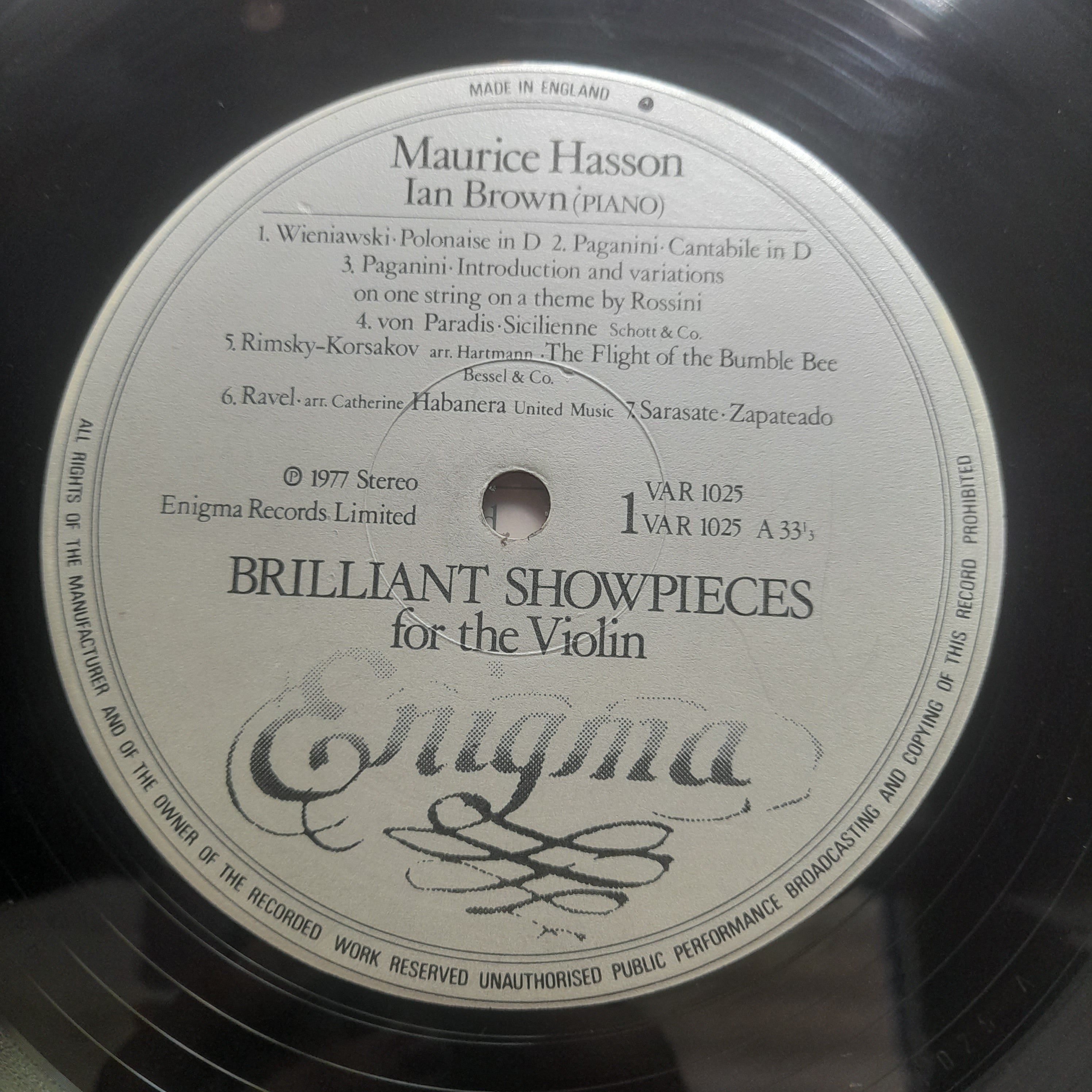Maurice Hasson, Ian Brown (4) - Brilliant Showpieces For The Violin (Vinyl)