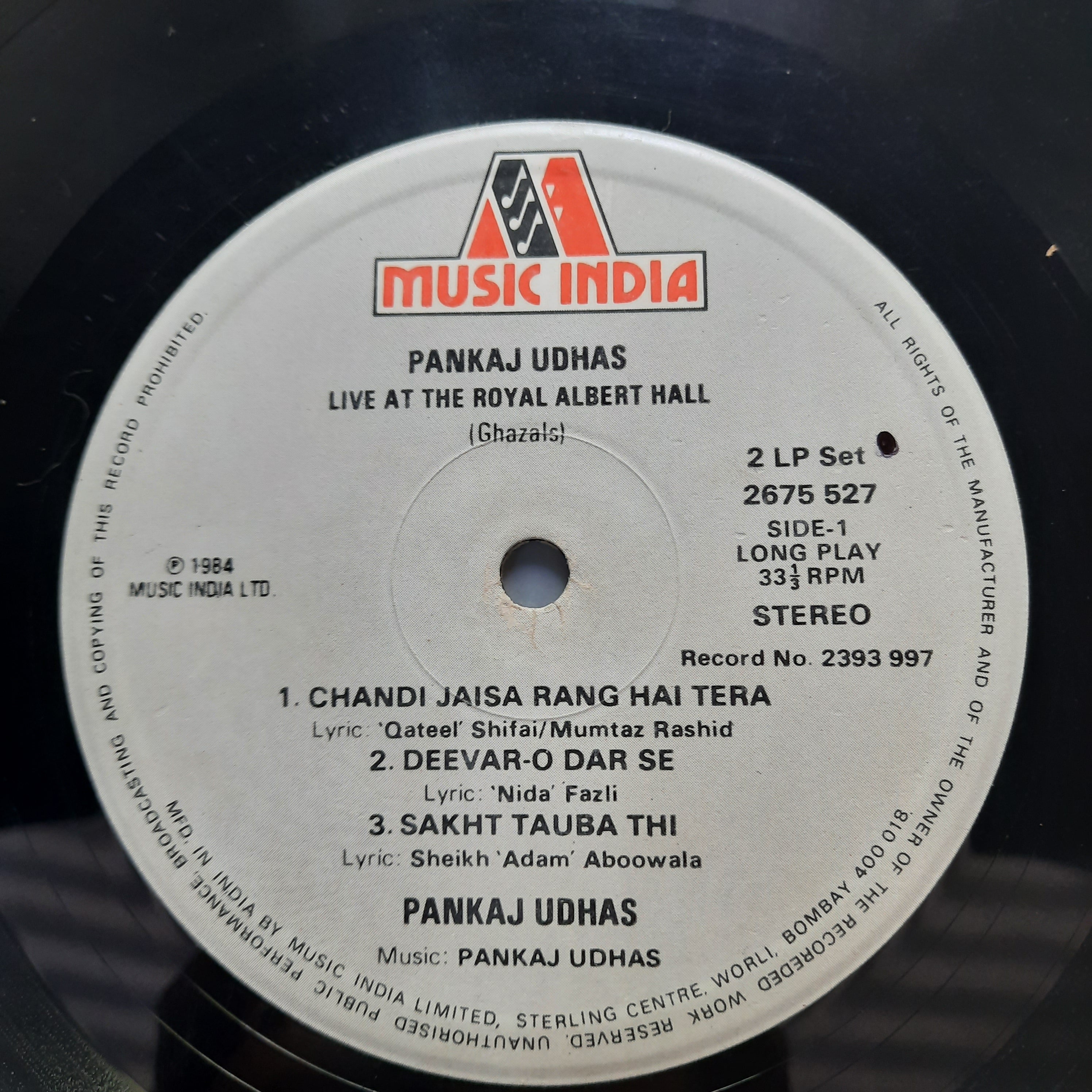 Pankaj Udhas - Live At The Royal Albert Hall (Vinyl)