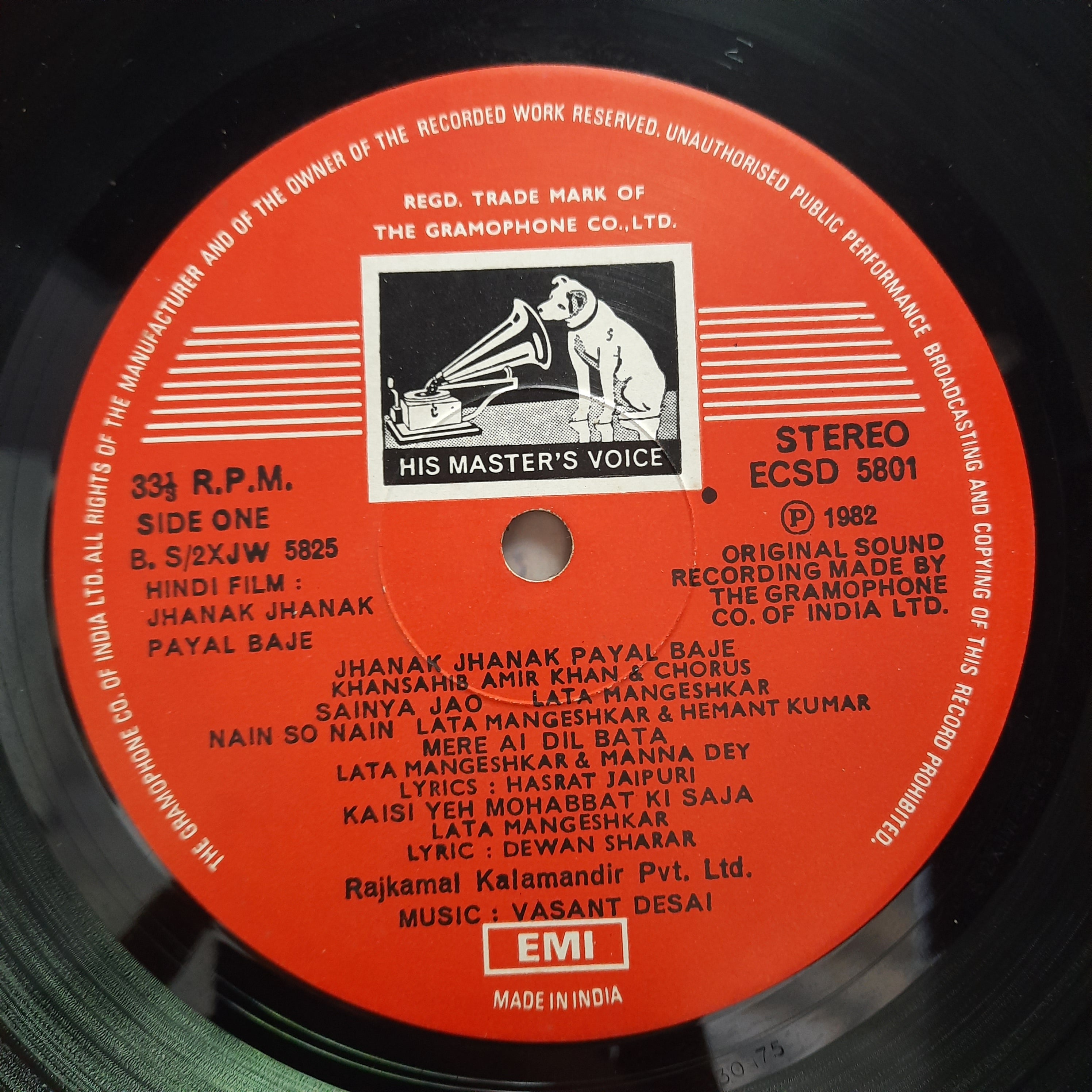 Vasant Desai - Jhanak Jhanak Payal Baje (Vinyl)