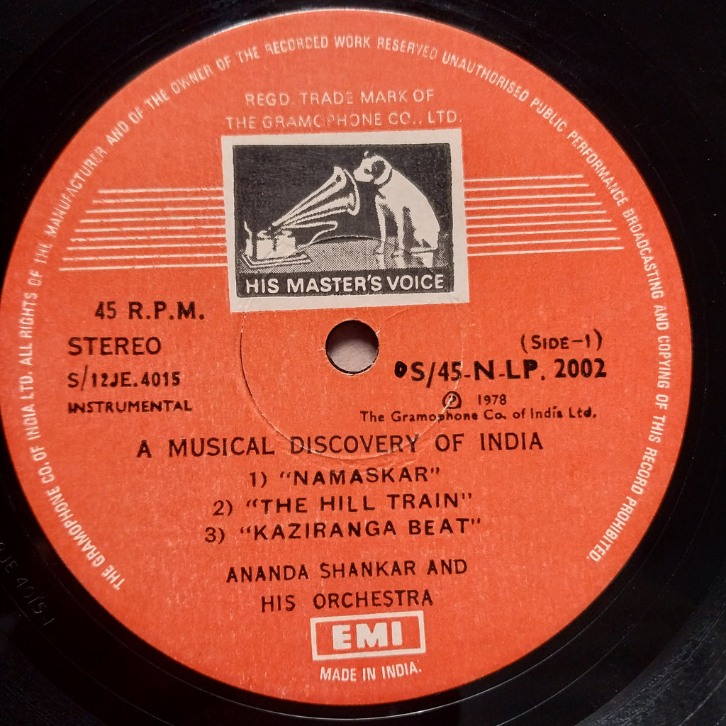 Ananda Shankar  - A Musical Discovery Of India (Vinyl)