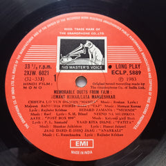 Lata Mangeshkar, Hemant Kumar - Memorable Duets From Films (Vinyl)