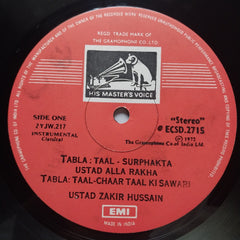 Ustad Alla Rakha* And Zakir Hussain  - Percussion From India (Tabla In Solo And Duet) (Vinyl)