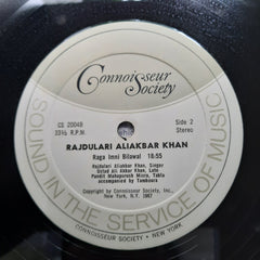 Rajdulari Aliakbar Khan  - Raga Kirwani; Raga Imni Bilawal (Vinyl)