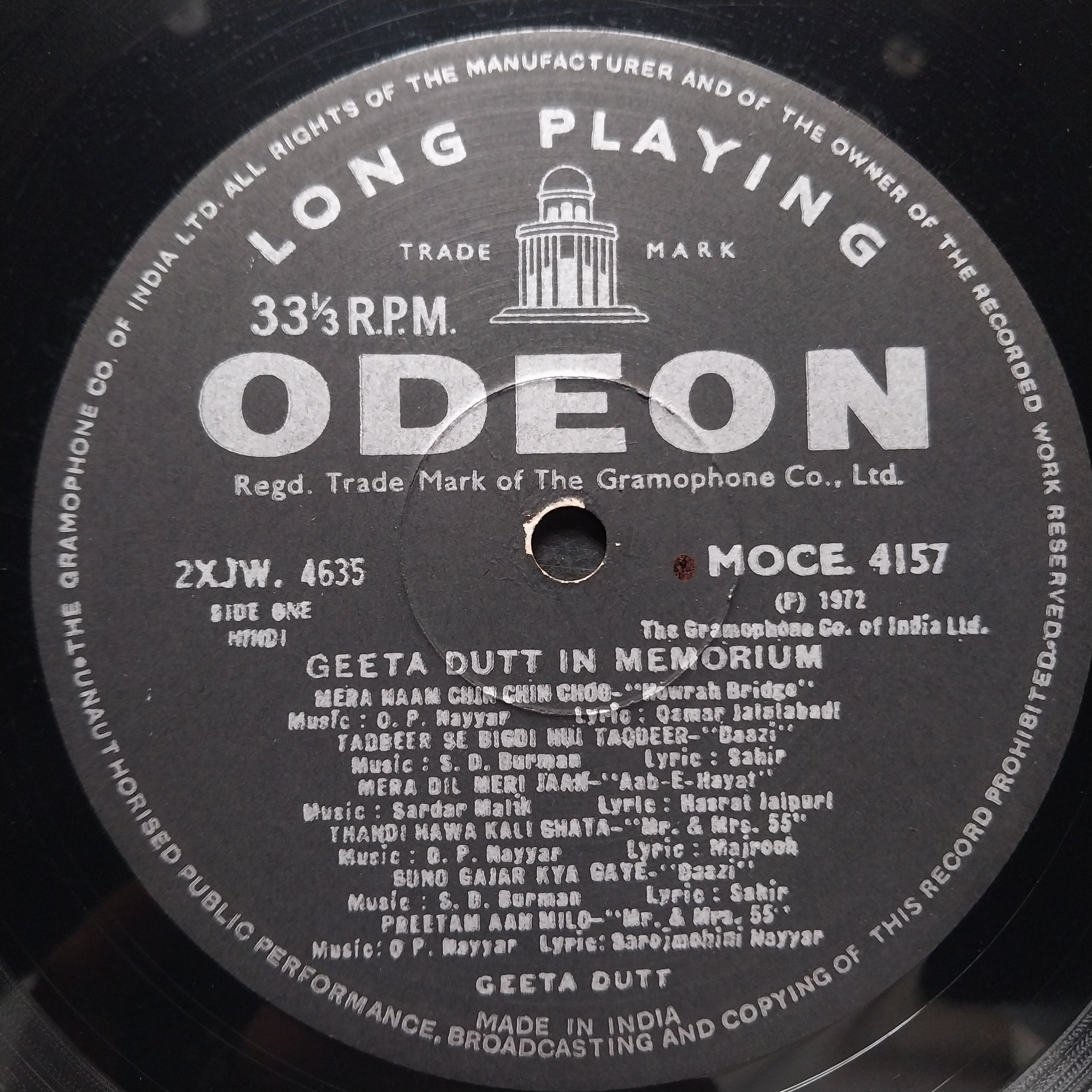 Geeta Dutt - In Memoriam (Vinyl)