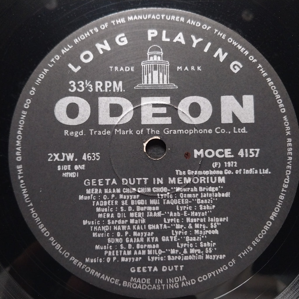 Geeta Dutt - In Memoriam (Vinyl)