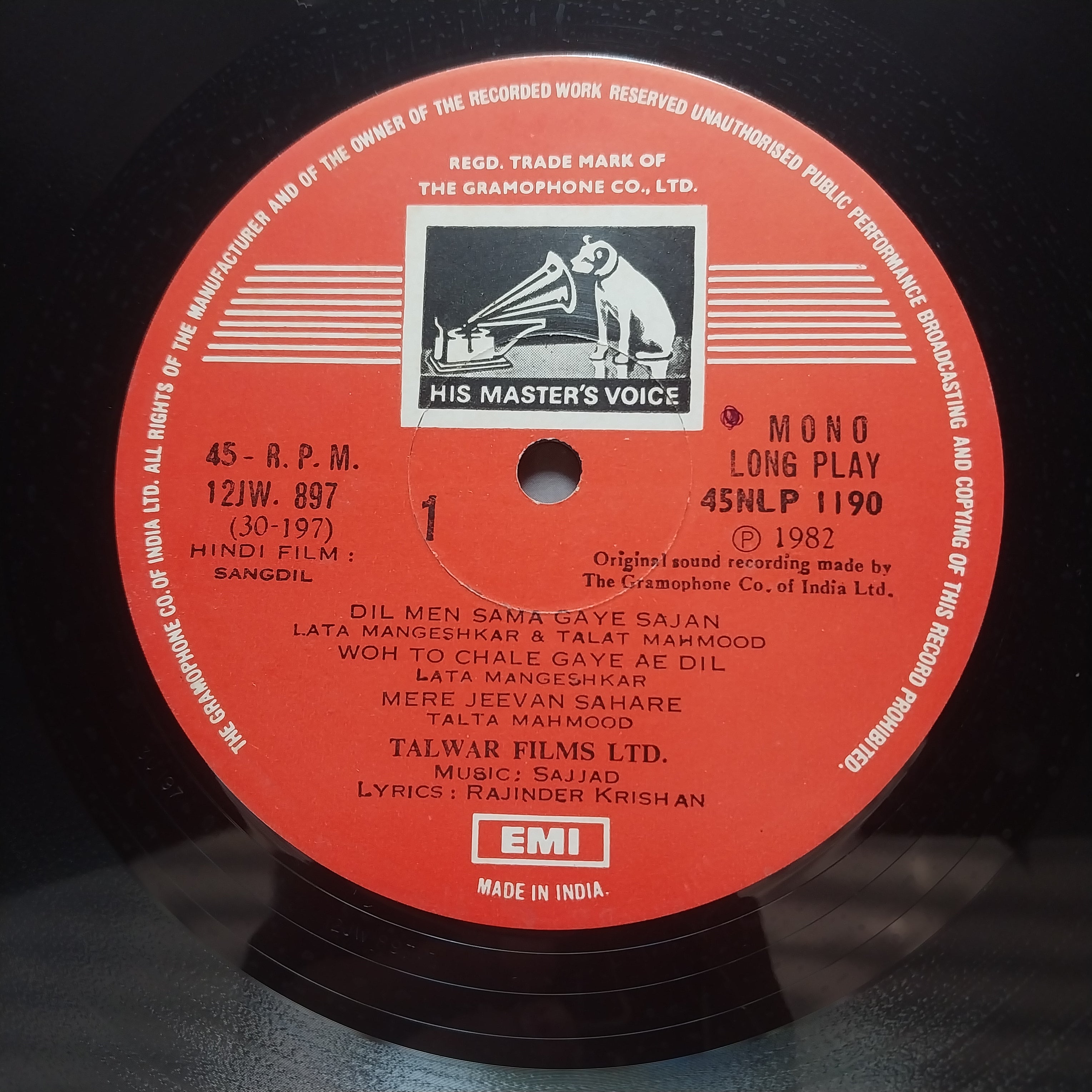 Sajjad, Rajinder Krishan  - Sangdil (Vinyl)