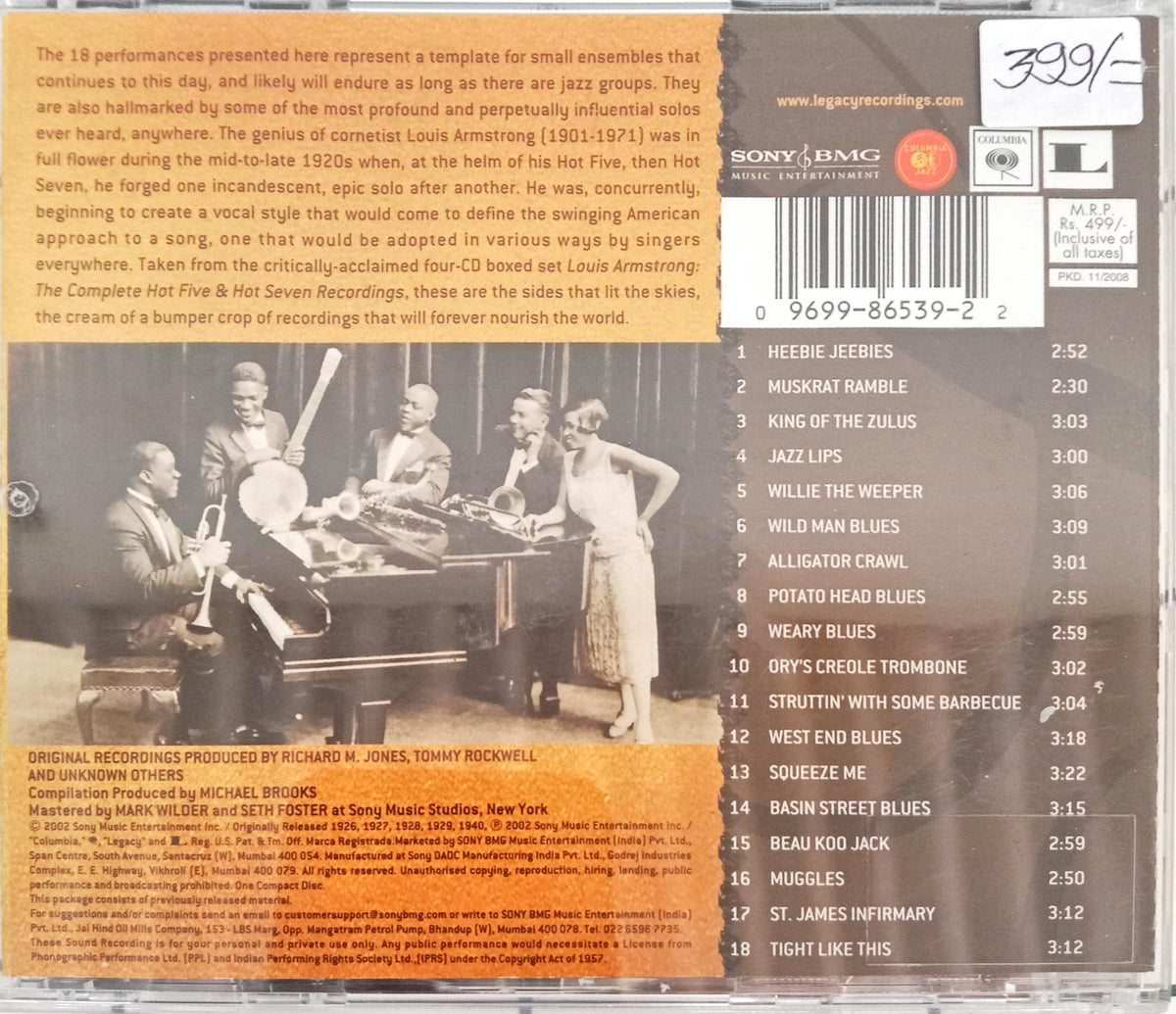 Louis Armstrong -   The Best Of The Hot Five And Hot Seven Recordings (CD)