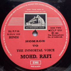 Mohd. Rafi*  - Homage To The Immortal Voice Mohd. Rafi (Dec 24,1924 - July 31,1980) (Vinyl)