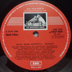 Mukesh  - Many More Memories… (Songs From Hindi Films) (Vinyl)