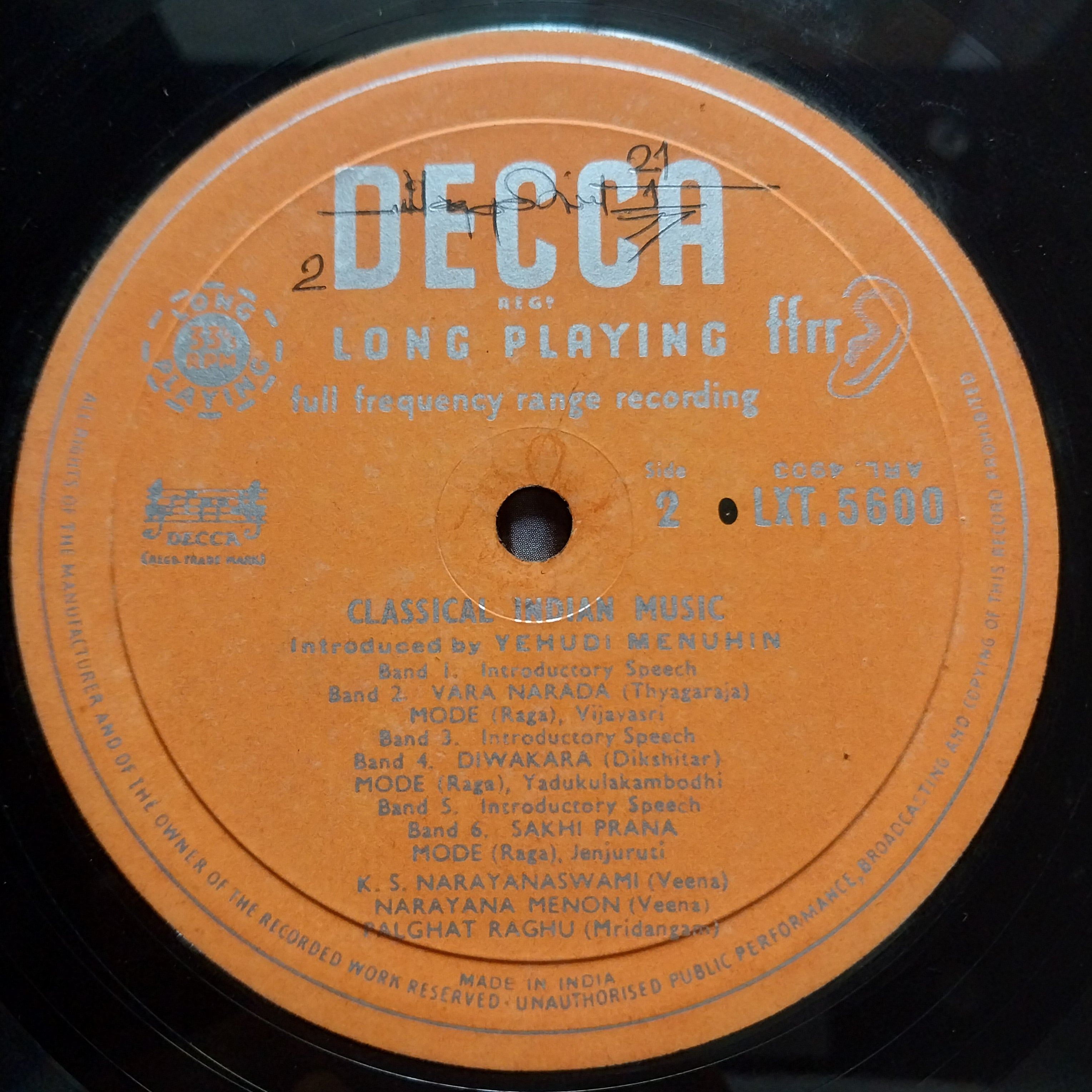 Palghat Raghu, K. S. NāRāYanaswāMi, Narayana Menon, Yehudi Menuhin  - Classical Indian Music Introduced By Yehudi Menuhin (Vinyl)