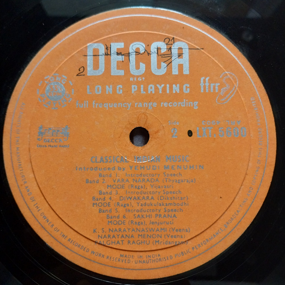 Palghat Raghu, K. S. NāRāYanaswāMi, Narayana Menon, Yehudi Menuhin  - Classical Indian Music Introduced By Yehudi Menuhin (Vinyl)