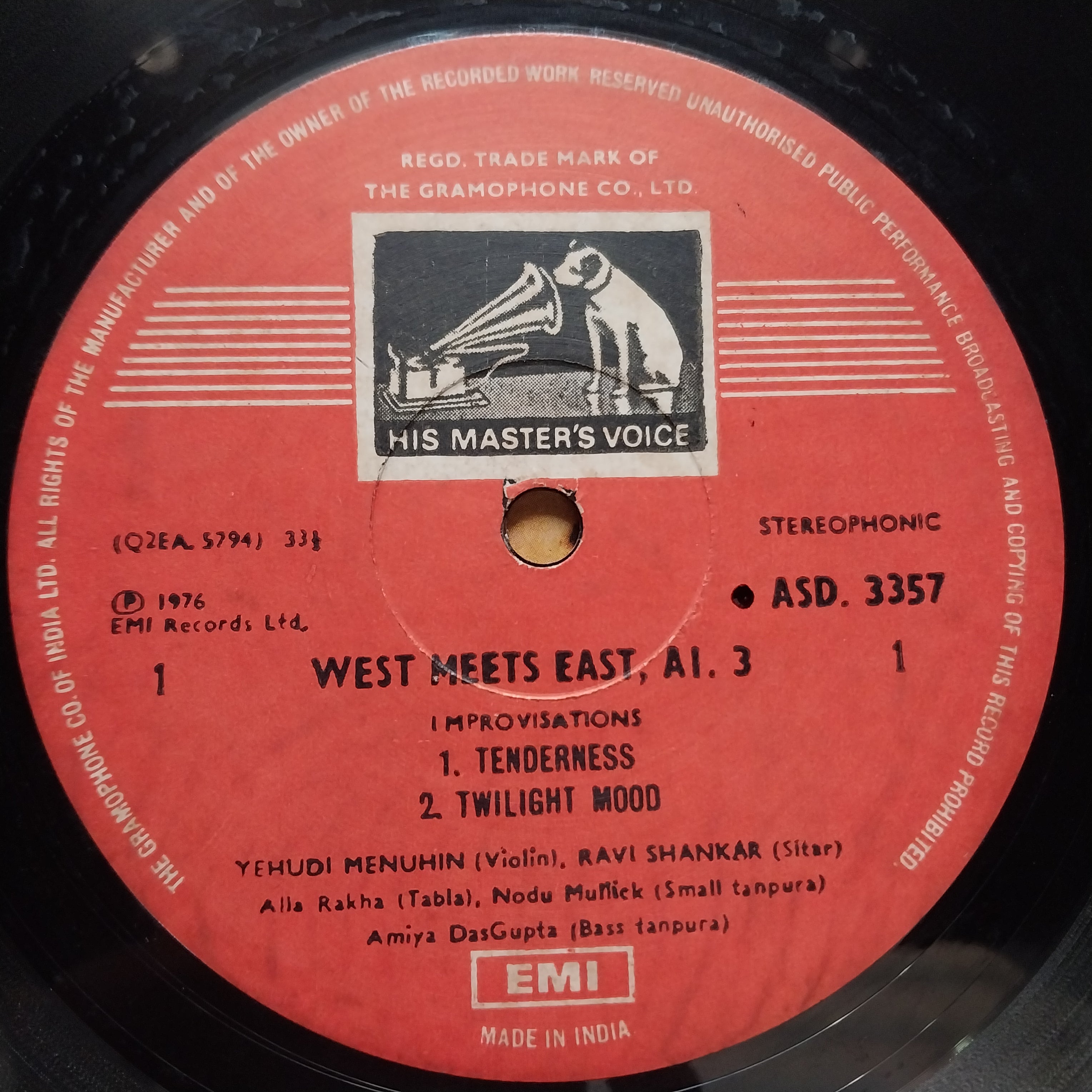 Yehudi Menuhin - Ravi Shankar - Jean-Pierre Rampal  - Improvisations - West Meets East - Album 3 (Vinyl)