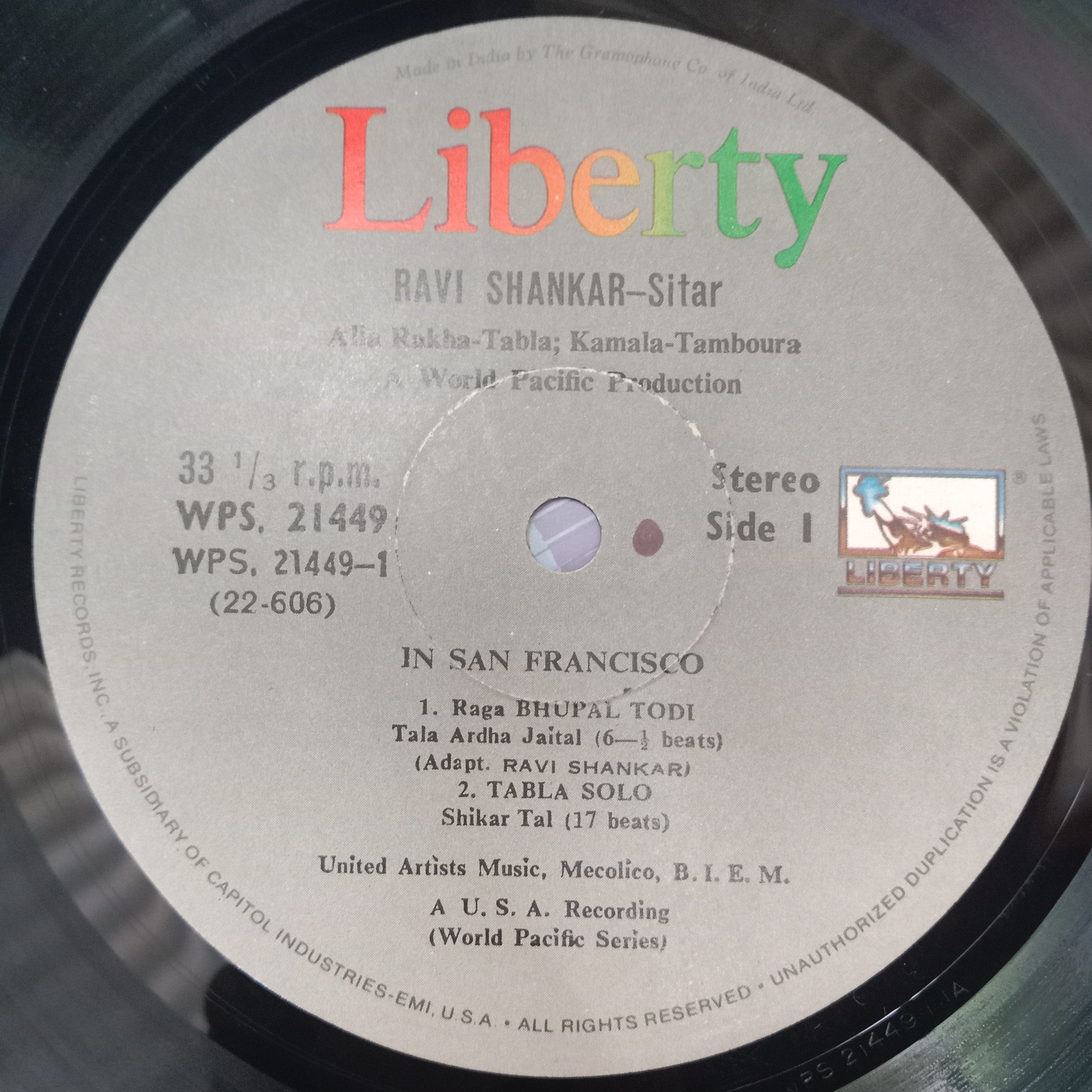 Ravi Shankar  - In Francisco  (Vinyl)