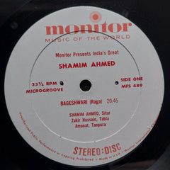 Shamim Ahmed  - Three Ragas : Bageshwari, Nat-Bhairev, Khamaj (Vinyl)