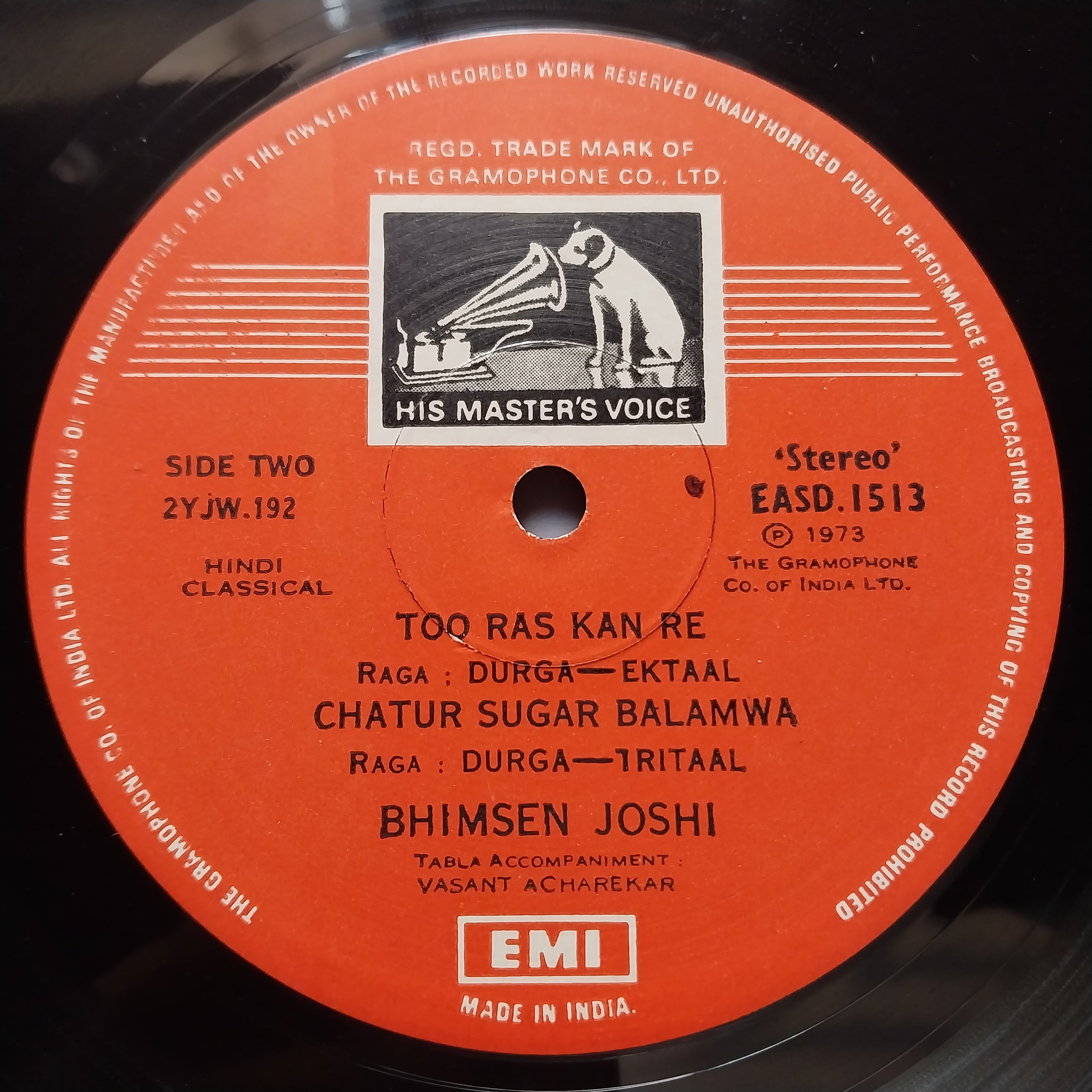 Bhimsen Joshi  - Raga Pooriya / Raga Durga (Vinyl)