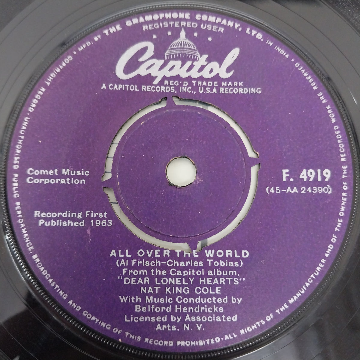 Nat King Cole - All Over The World / Nothing Goes Up (45-RPM)
