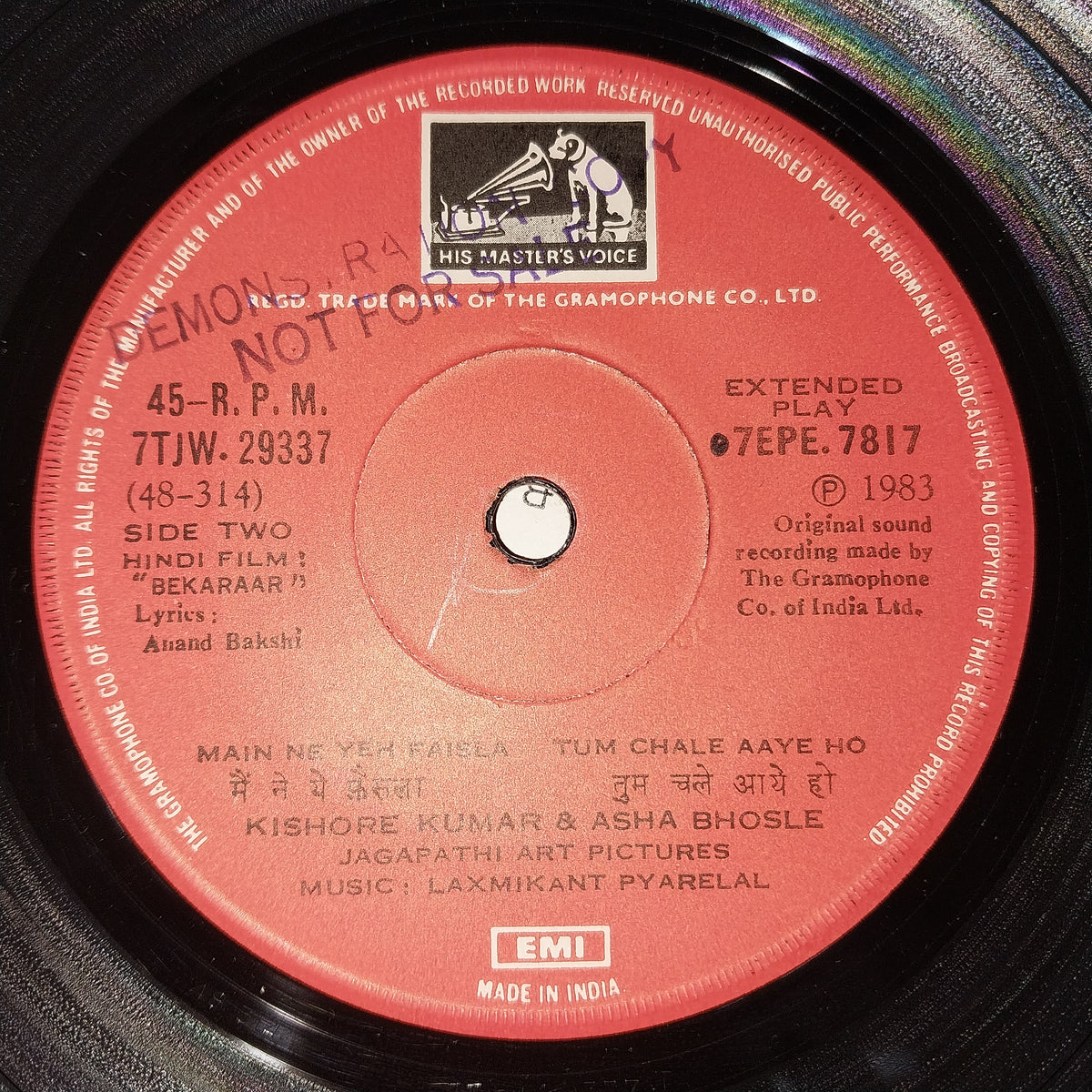 Laxmikant Pyarelal - Bekaraar (45-RPM)