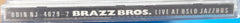 Brazz Bros.* – Live At Oslo Jazzhus (CD)