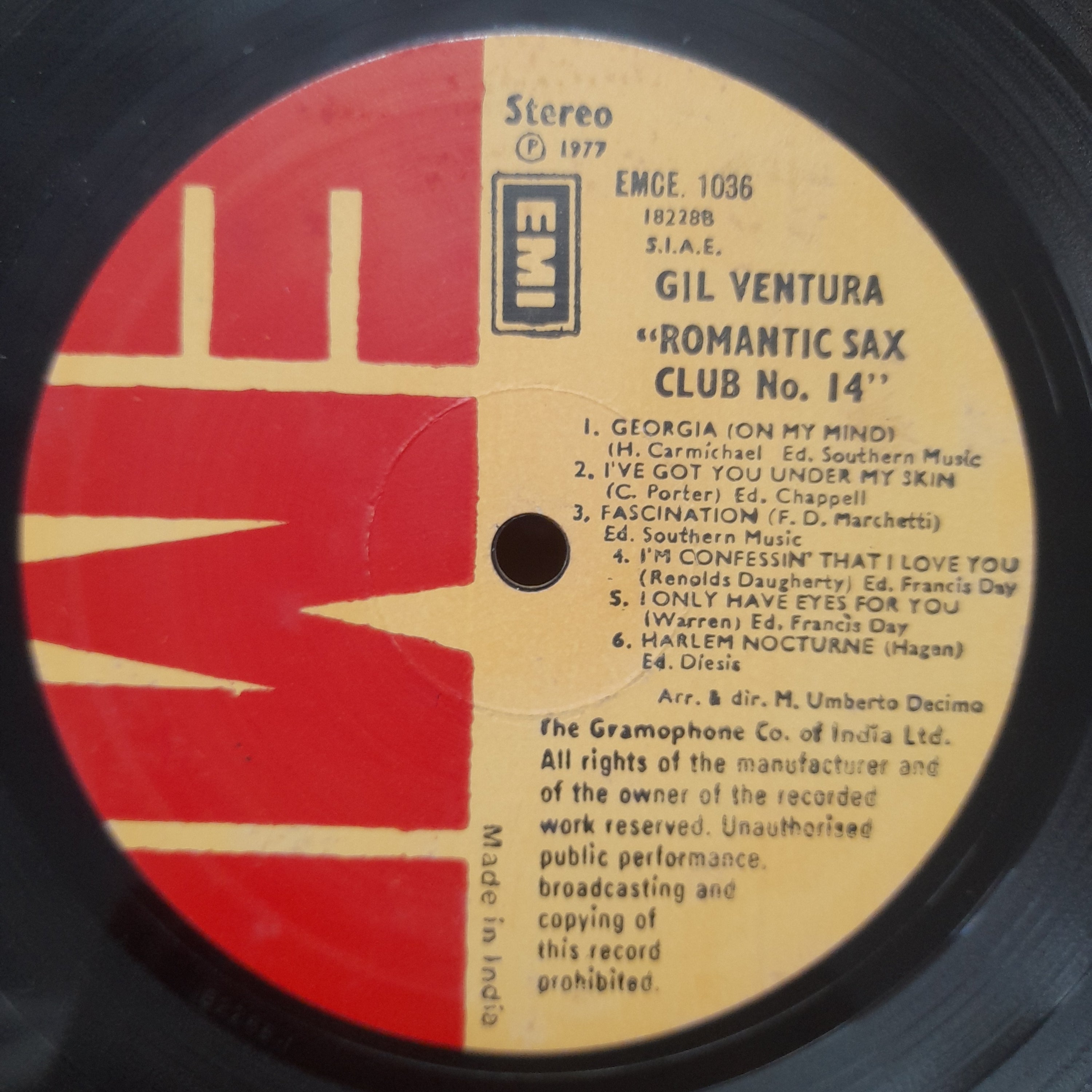 GIL VETURA - "ROMANTIC SAX CLUB NO. 14" (Vinyl)