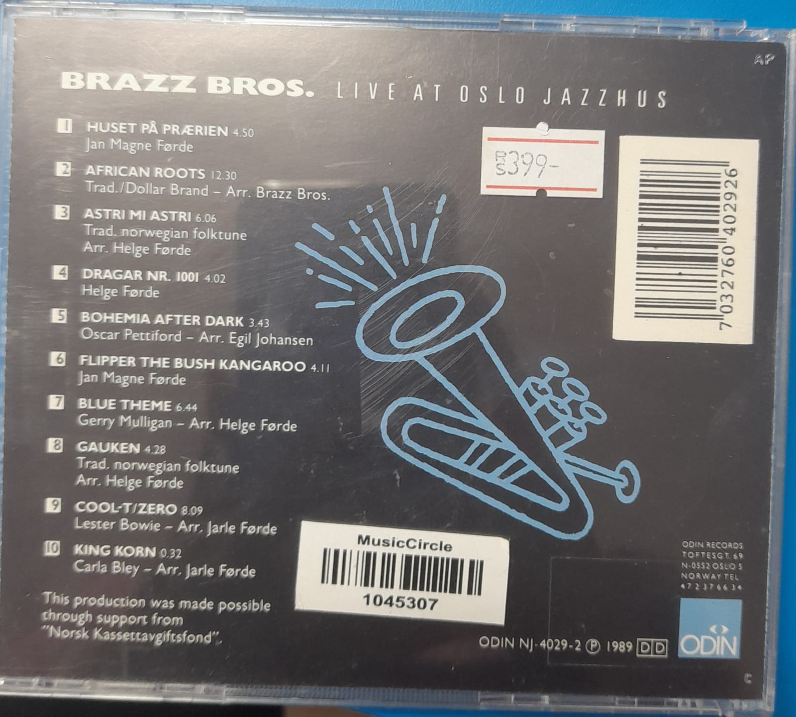 Brazz Bros.* – Live At Oslo Jazzhus (CD)