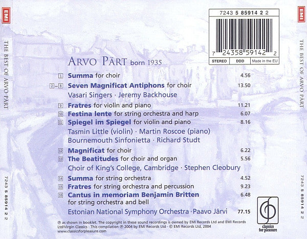 Arvo Pärt - The Best Of Arvo Pärt (CD)