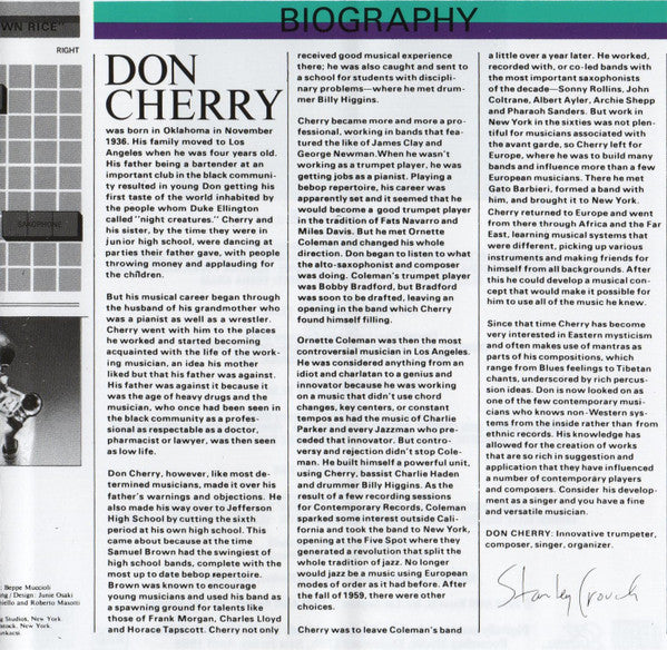 Don Cherry - Brown Rice (CD) Image