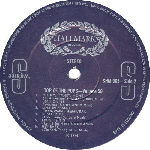 Top Of The Poppers, The - Top Of The Pops Vol. 56 (Vinyl) Image