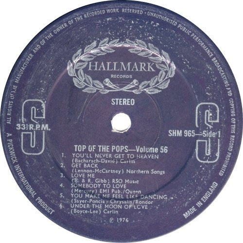 Top Of The Poppers, The - Top Of The Pops Vol. 56 (Vinyl) Image