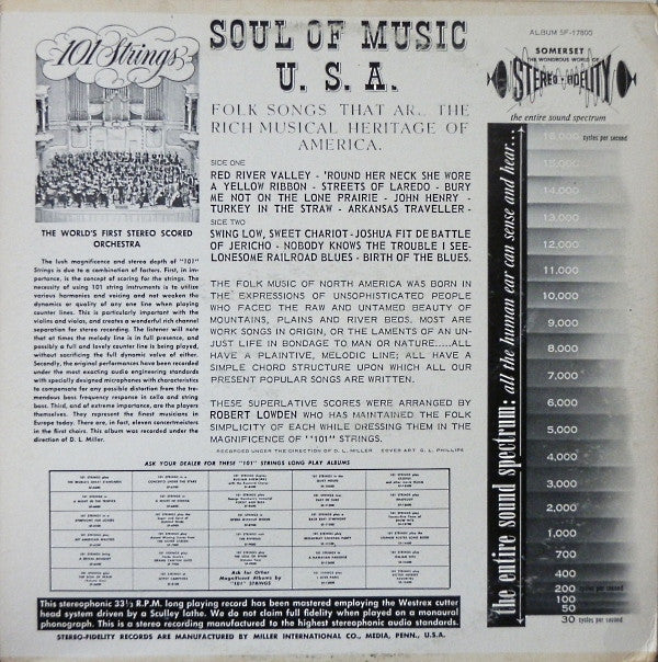 101 Strings - Soul Of Music U.S.A. (Vinyl)