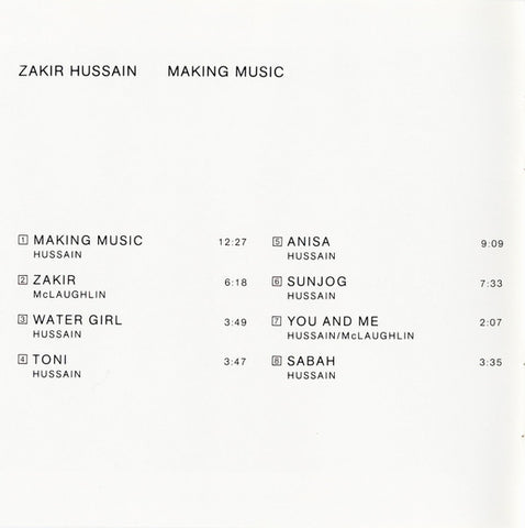 Zakir Hussain - Making Music (CD) Image