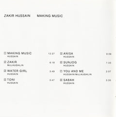 Zakir Hussain - Making Music (CD) Image