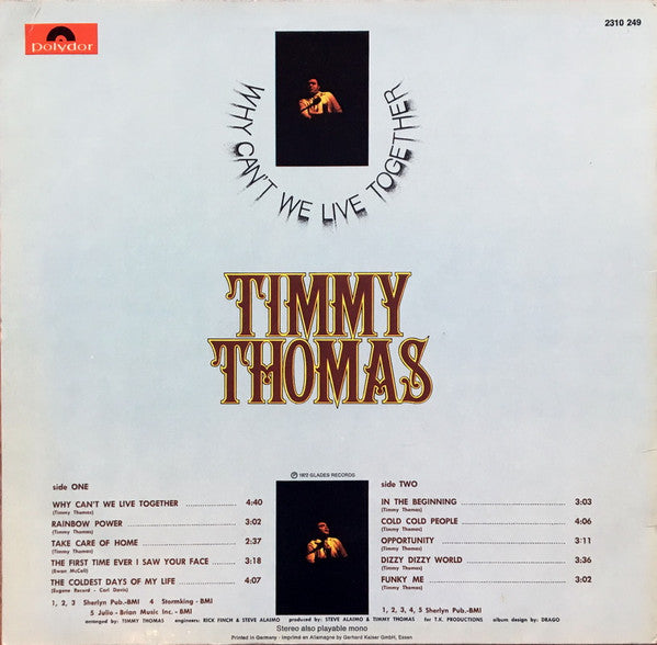 Timmy Thomas - Why Can't We Live Together (Vinyl) Image