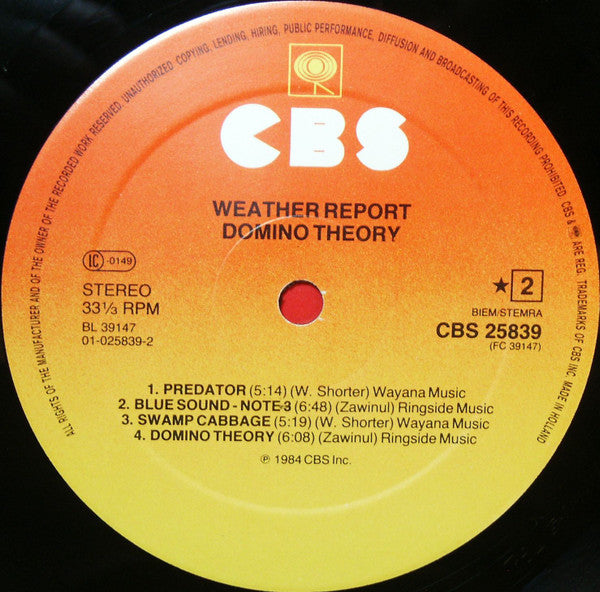 Weather Report - Domino Theory (Vinyl)