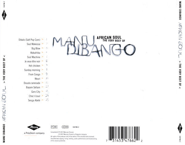 Manu Dibango - African Soul &gt; The Very Best Of &lt; (CD) Image