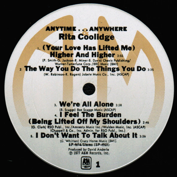 Rita Coolidge - Anytime... Anywhere (Vinyl) Image