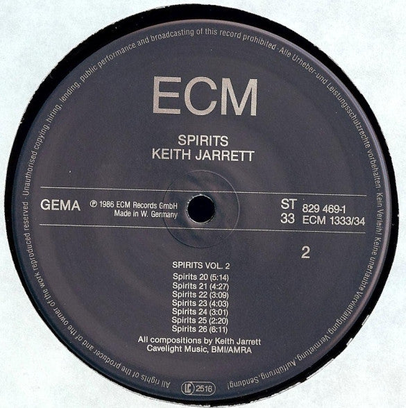 Keith Jarrett - Spirits (Vinyl) (2 LP) Image